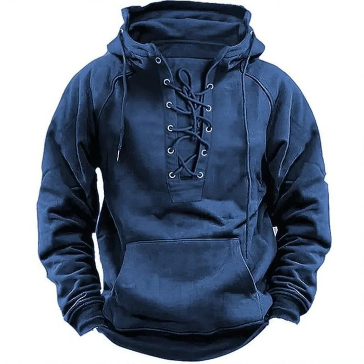 Lace-Up Hoodie Sweatshirt for Men