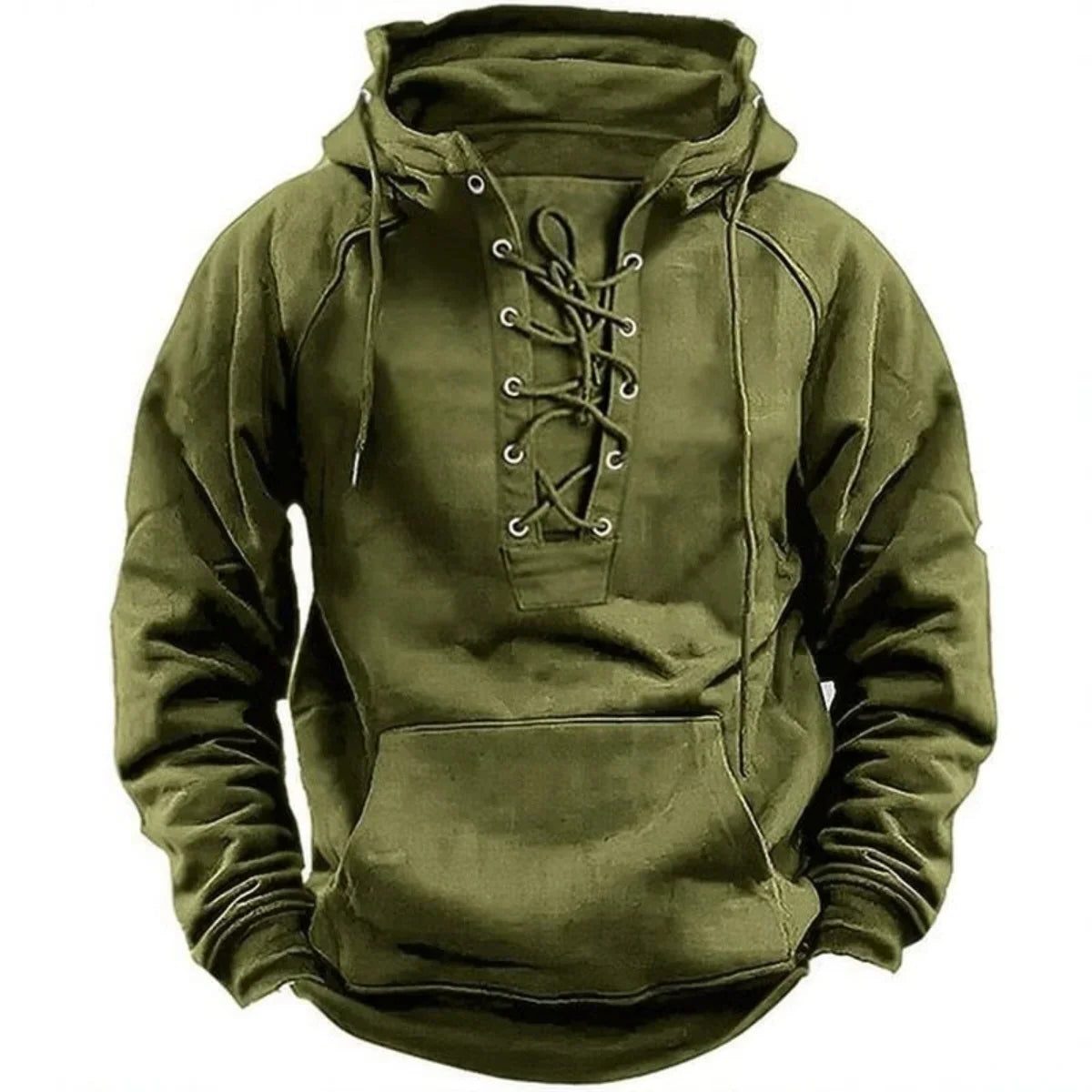 Lace-Up Hoodie Sweatshirt for Men