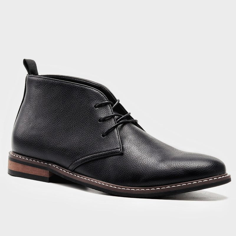 Lace-Up Leather Chukka Boots for Men