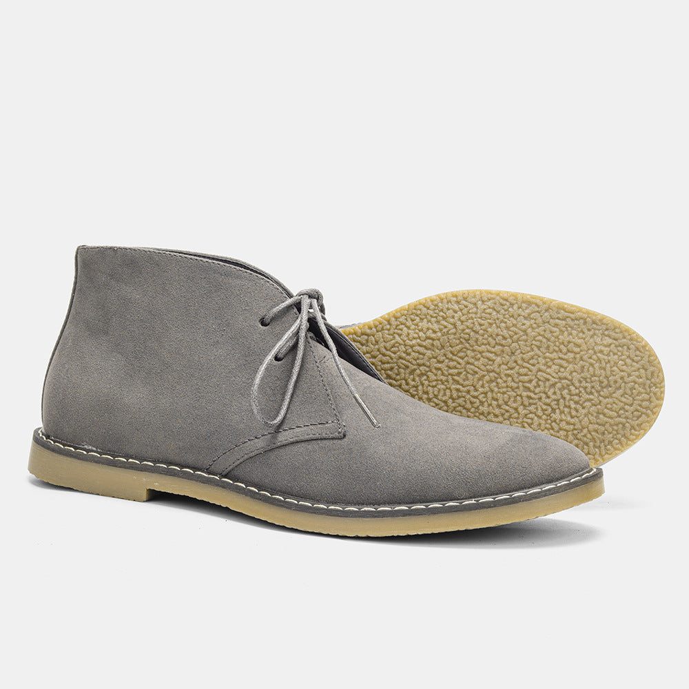 Lace-Up Leather Chukka Boots for Men