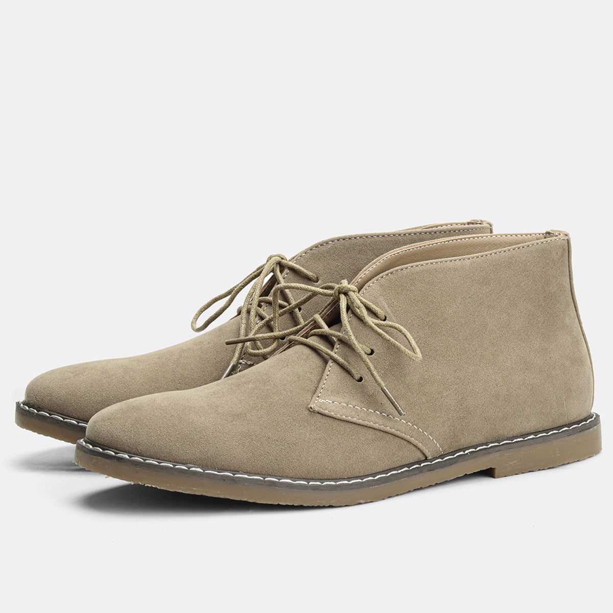 Lace-Up Leather Chukka Boots for Men