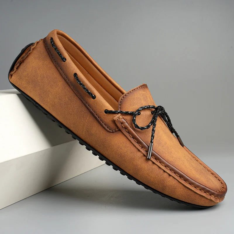 Lace-Up Leather Loafers for Men