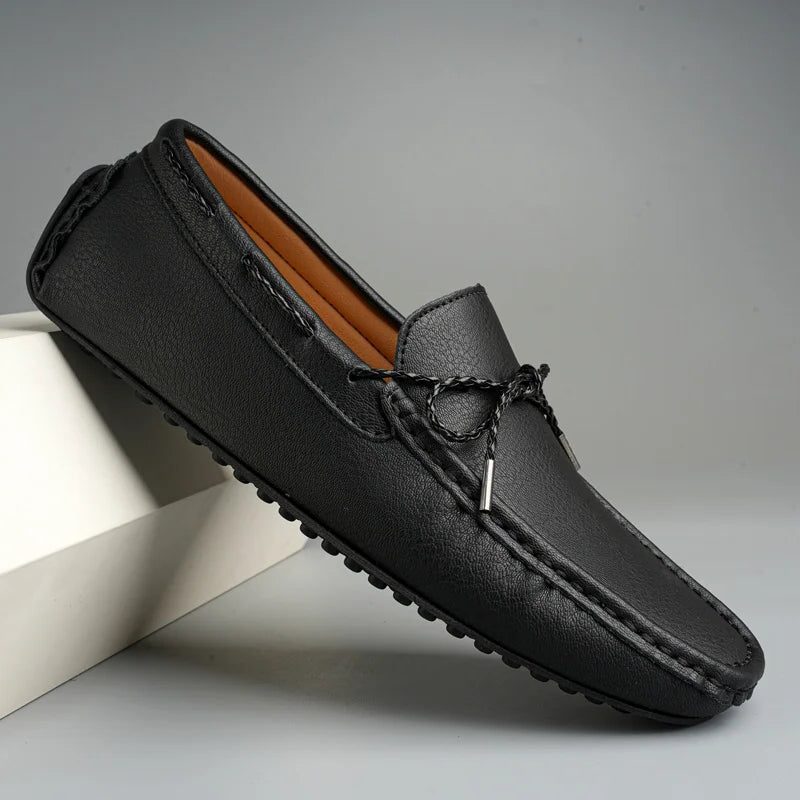 Lace-Up Leather Loafers for Men