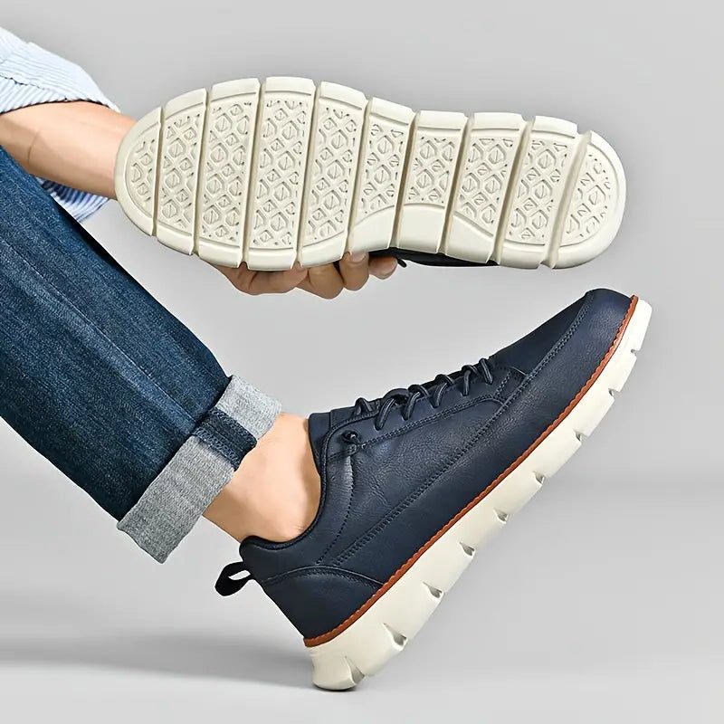 Lace-Up Leather Sneakers for Men