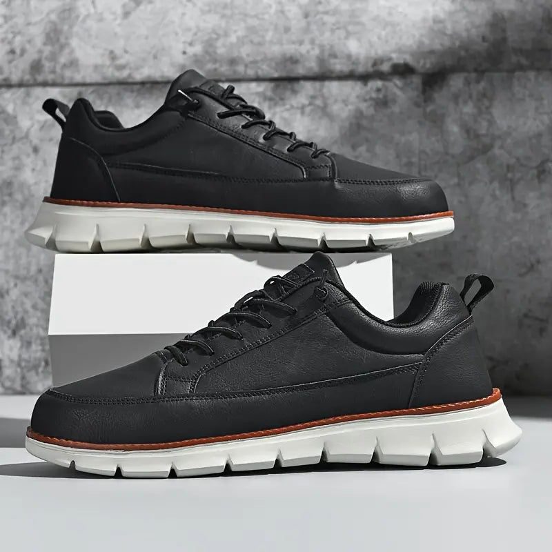Lace-Up Leather Sneakers for Men