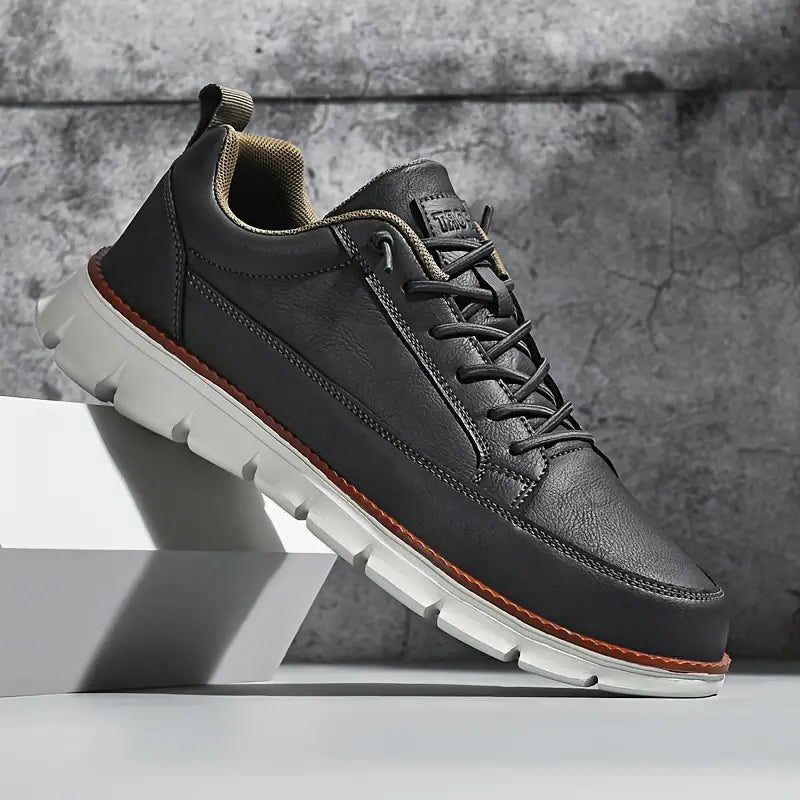 Lace-Up Leather Sneakers for Men