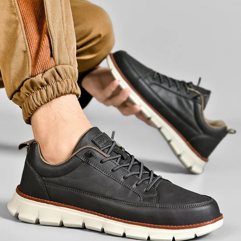 Lace-Up Leather Sneakers for Men