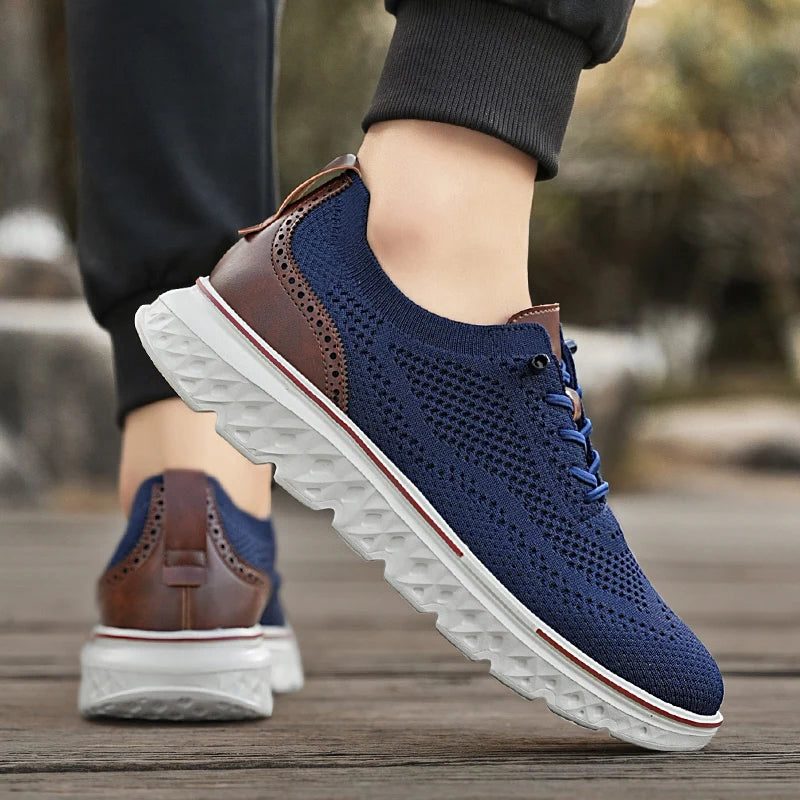 Lace-Up Mesh Performance Sneakers for Men