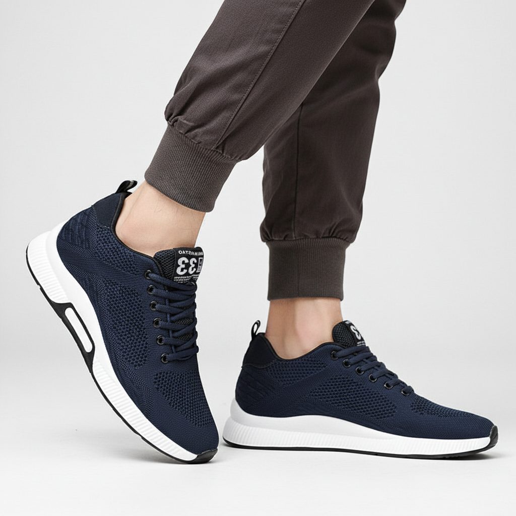 Lace-Up Mesh Sneakers for Men