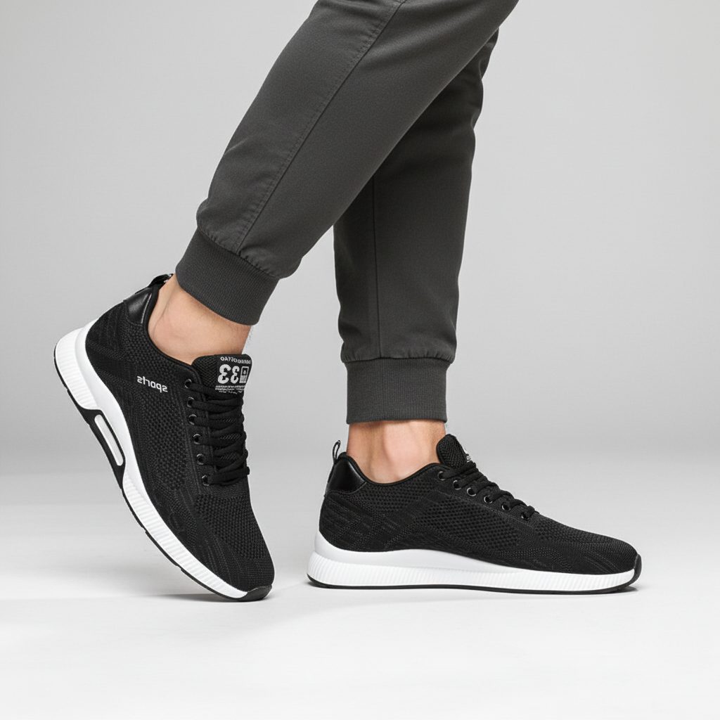 Lace-Up Mesh Sneakers for Men