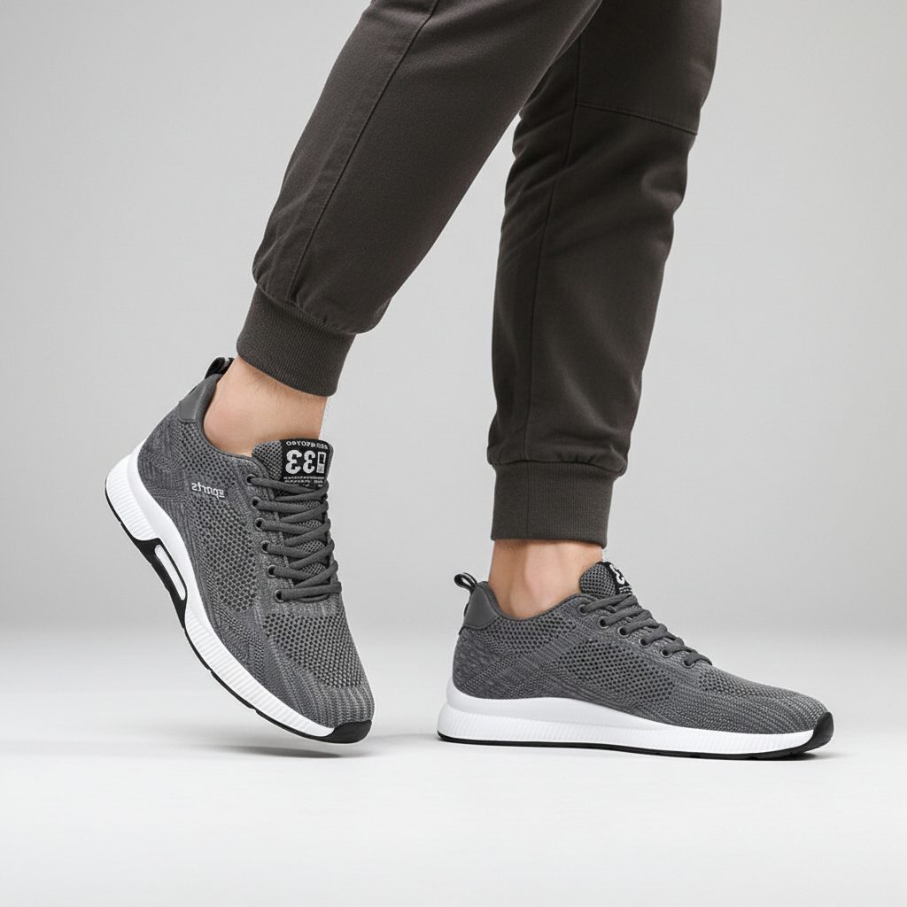 Lace-Up Mesh Sneakers for Men