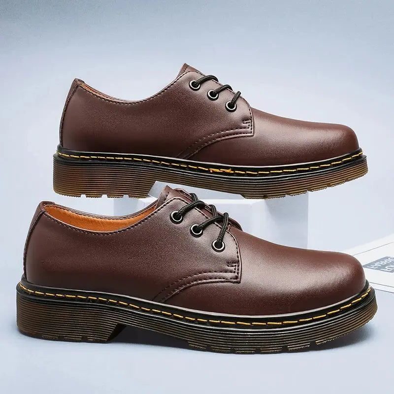 Lace-Up Platform Derby Shoes for Men
