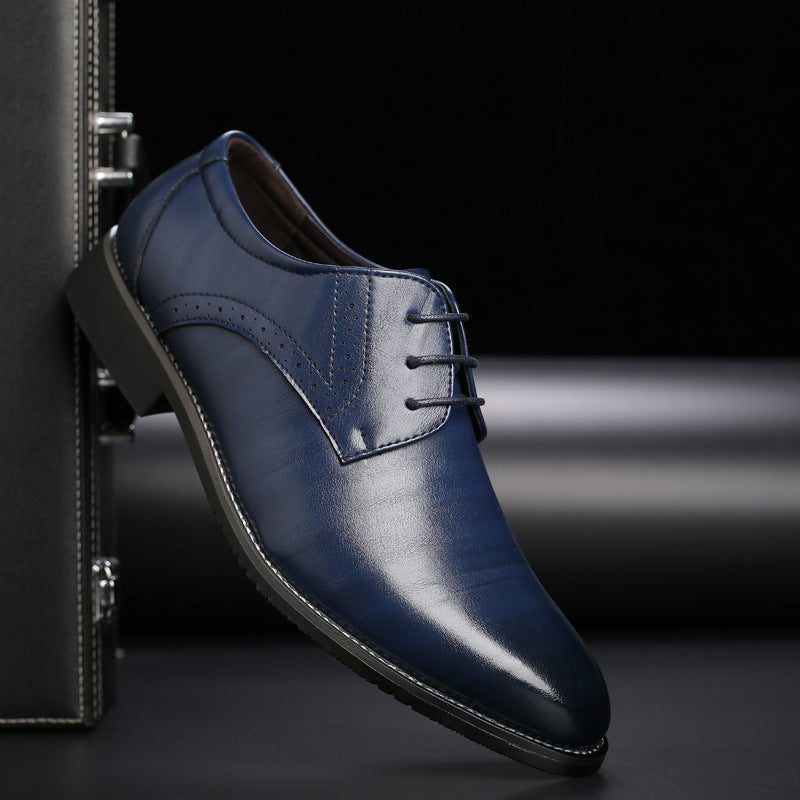Lace-Up Pointed Toe Oxford Shoes for Men