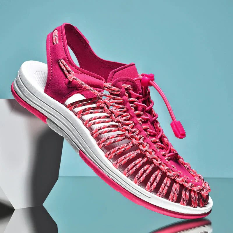 Lace-Up Woven Closed Toe Sandals for Men