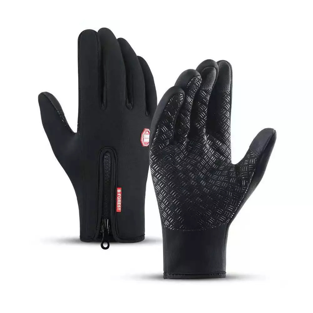 Ladies Winter Gloves Waterproof Touchscreen with Zippered Wrist and Non-Slip Palm
