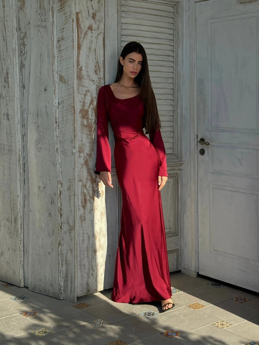 Women's Long Sleeve Maxi Dress