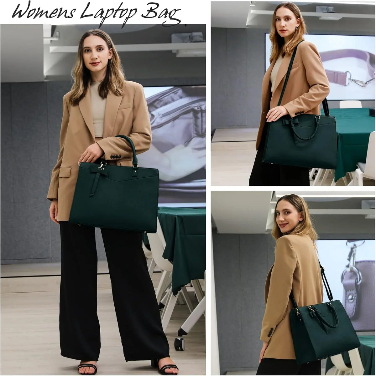 Laptop Tote | Waterproof PU Leather & Padded 15.6-Inch Compartment