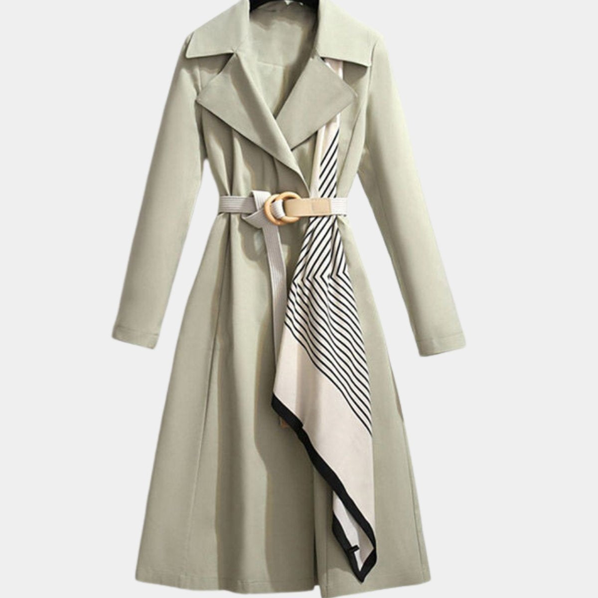 Addison | Women's Belted Trench Coat Midi Length