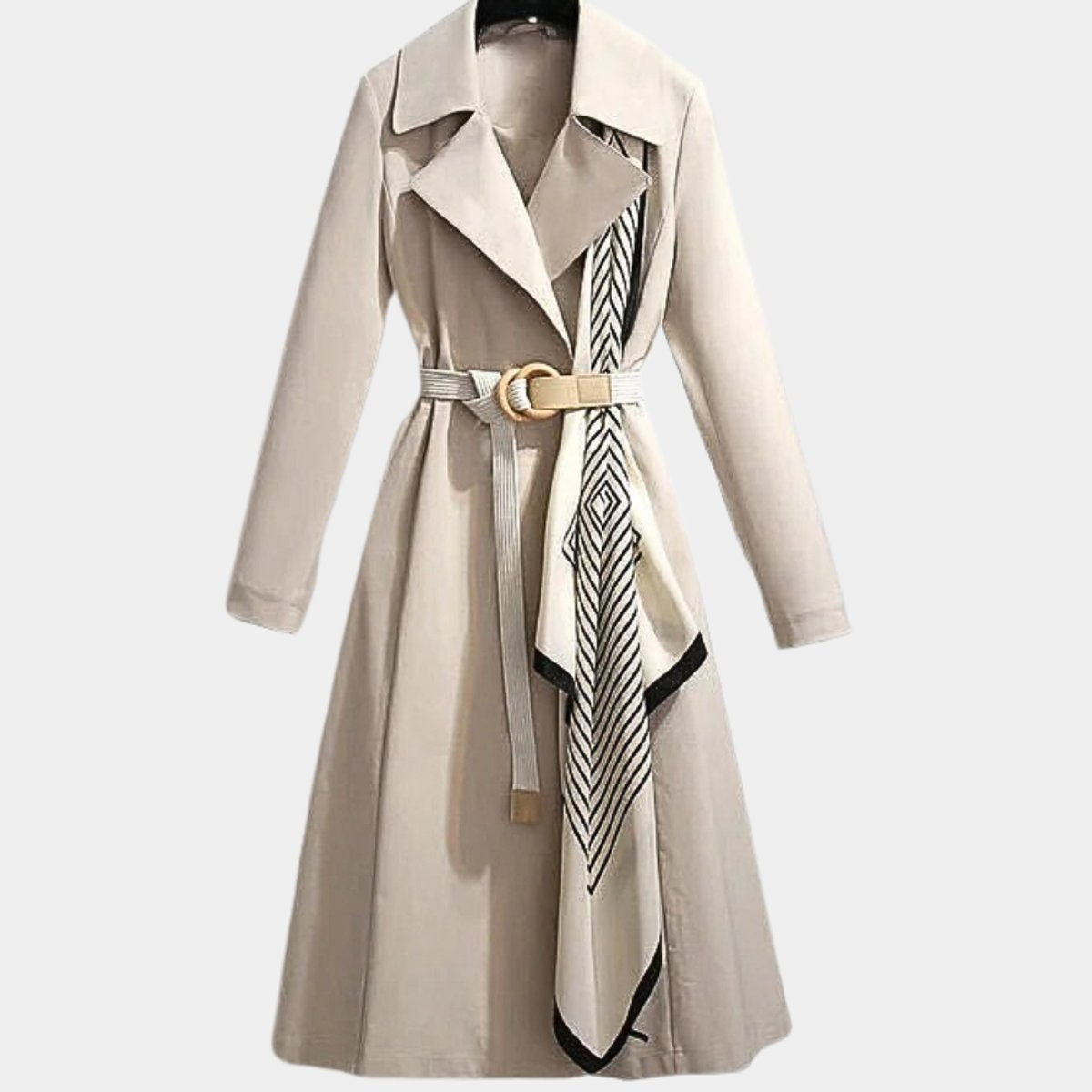 Addison | Women's Belted Trench Coat Midi Length