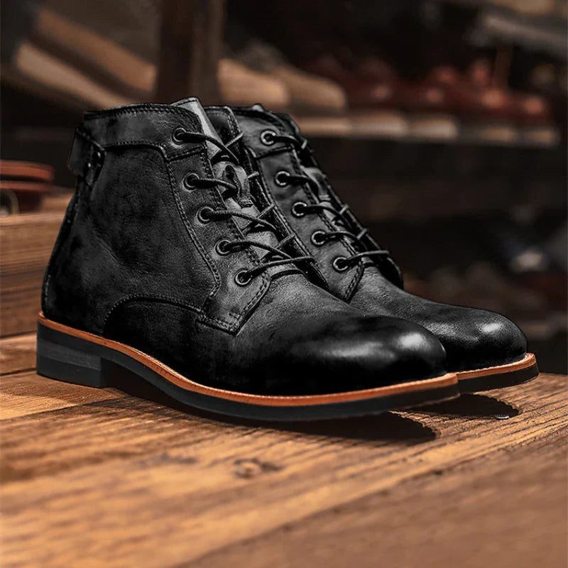 Laurent | Men's Suede Lace-Up Ankle Boots