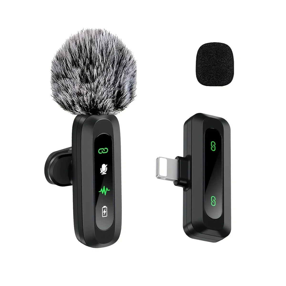 Lavalier Microphone | Compact Wireless USB-C Clip-On | Windscreen & Charger Included