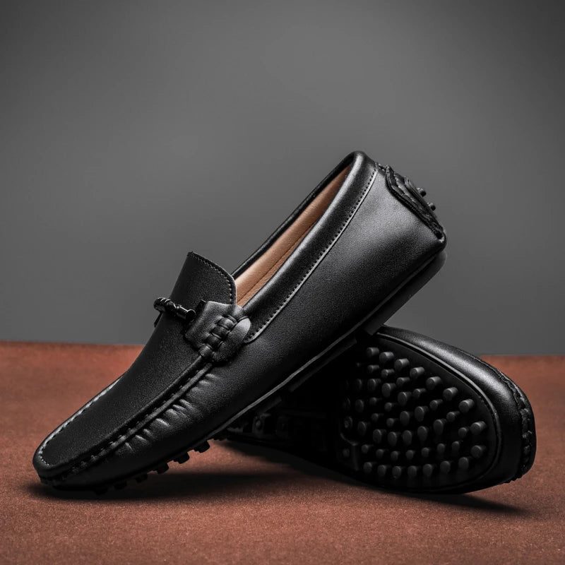 Leather Loafer Slip-Ons for Men