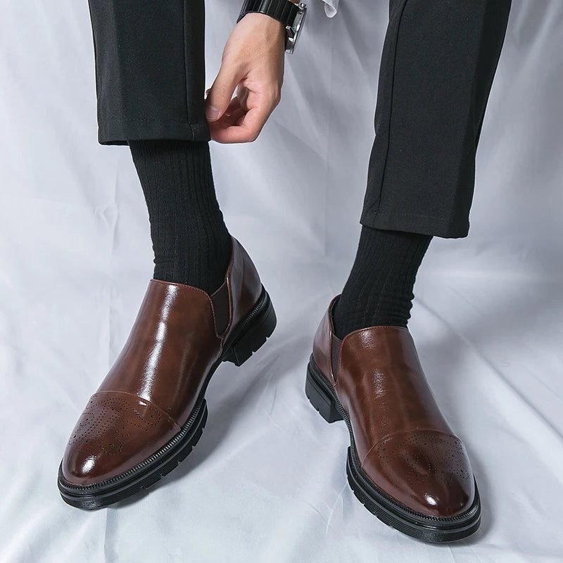 Leather Slip-On Loafers for Men