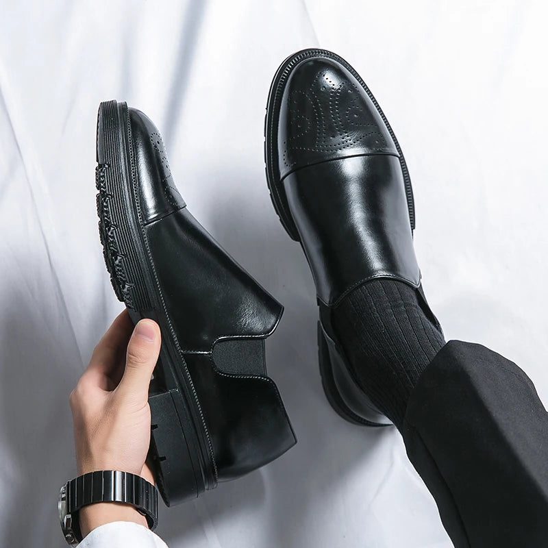 Leather Slip-On Loafers for Men