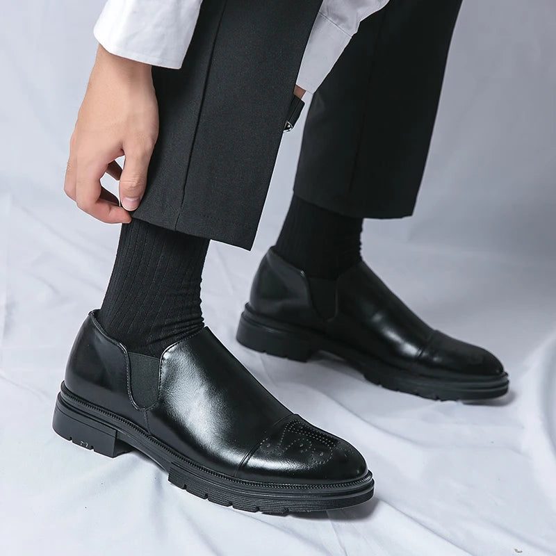 Leather Slip-On Loafers for Men