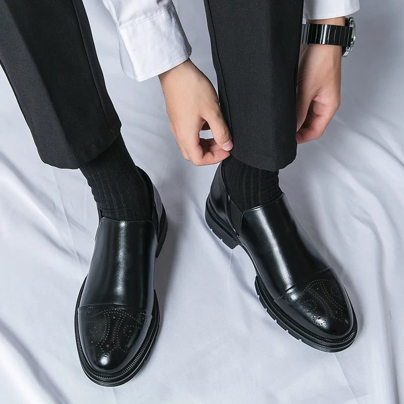 Leather Slip-On Loafers for Men