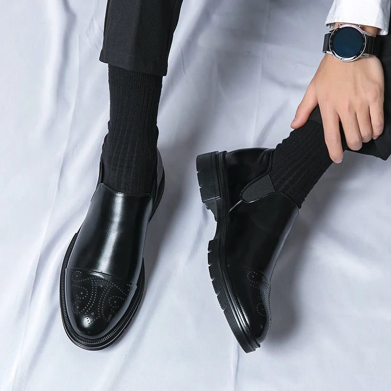 Leather Slip-On Loafers for Men