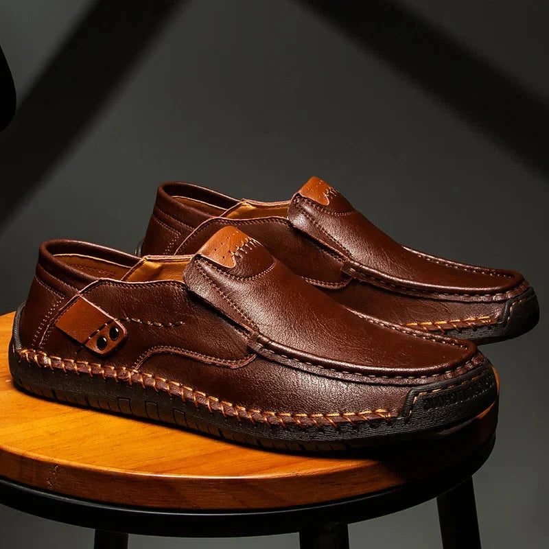 Leather Slip-On Moccasin Loafers for Men