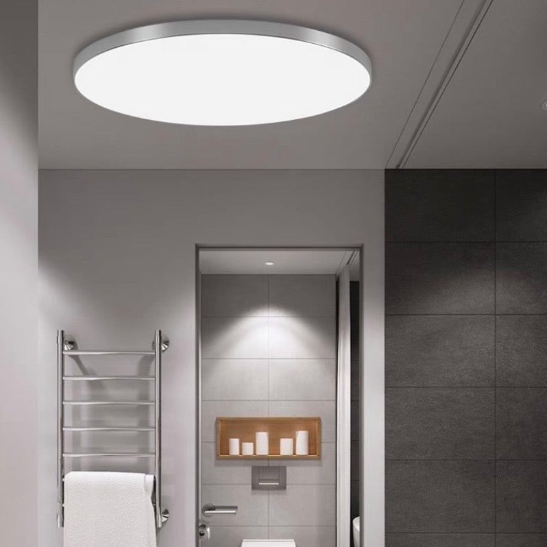 LED Ceiling Light Fixture with Flush Mount Design and Bright Modern Round Illumination