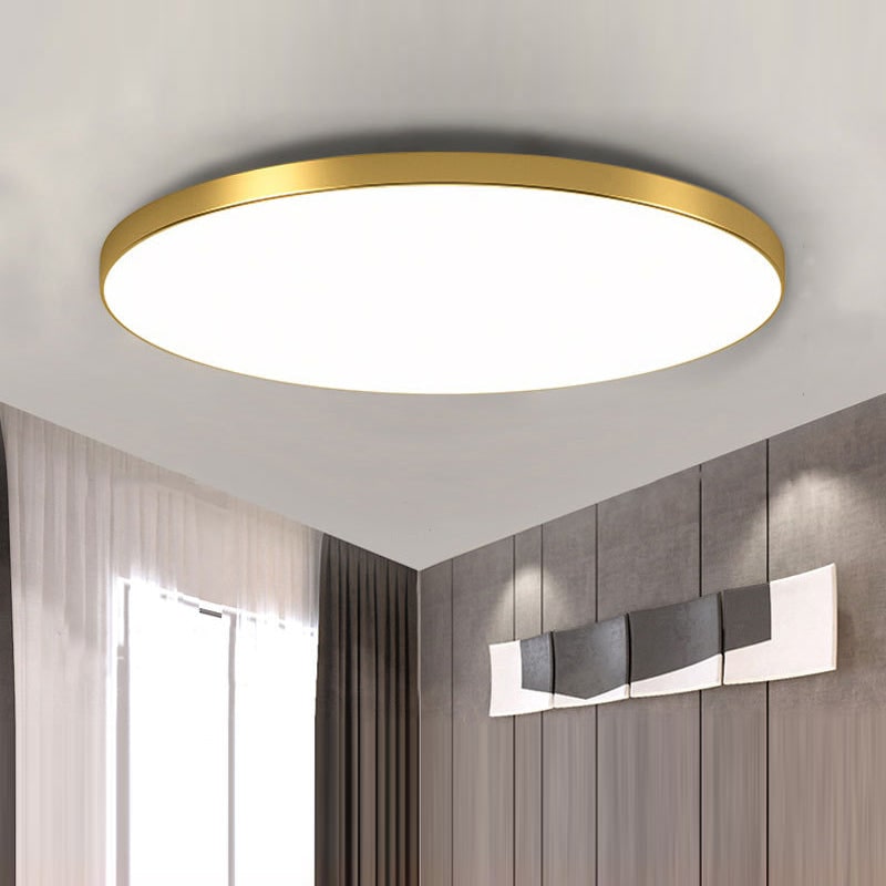 LED Ceiling Light Fixture with Flush Mount Design and Bright Modern Round Illumination