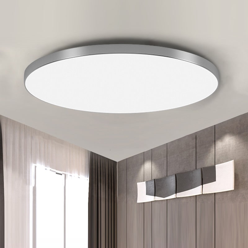 LED Ceiling Light Fixture with Flush Mount Design and Bright Modern Round Illumination