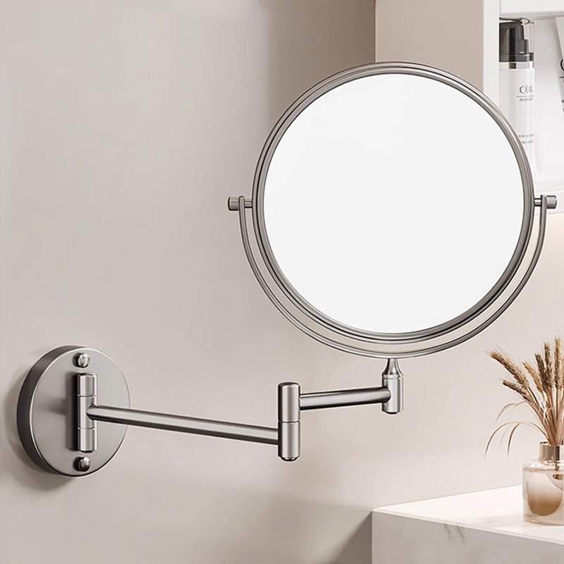 LED Lighted Makeup Mirror with Lights 10x Magnification and Extendable Folding Arm Wall Mount
