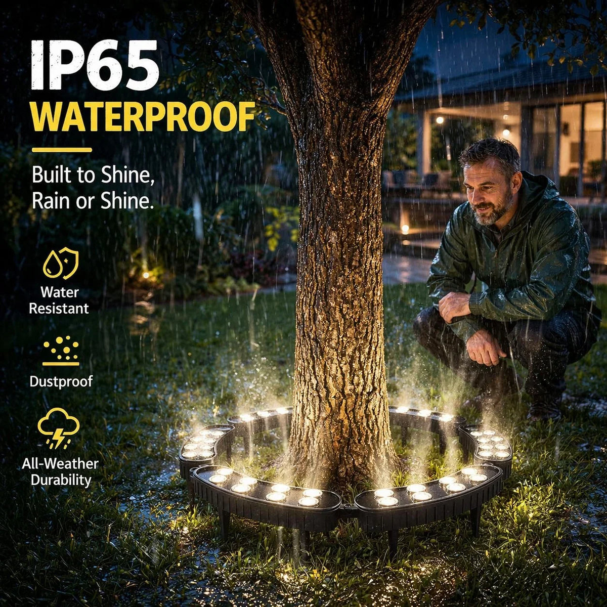 LED Ring Light | 360° Warm White & Weather-Resistant | 30 cm Diameter