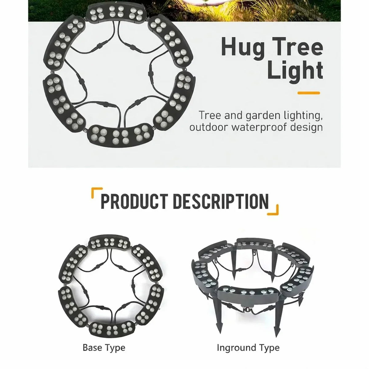 LED Ring Light | 360° Warm White & Weather-Resistant | 30 cm Diameter