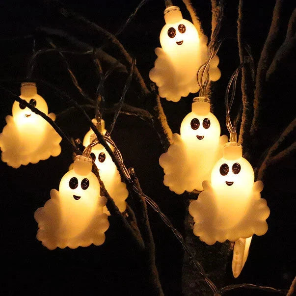 LED String Lights | Ghost Shades & Battery/USB Powered | Choice Of 3 Lengths