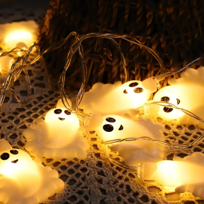 LED String Lights | Ghost Shades & Battery/USB Powered | Choice Of 3 Lengths