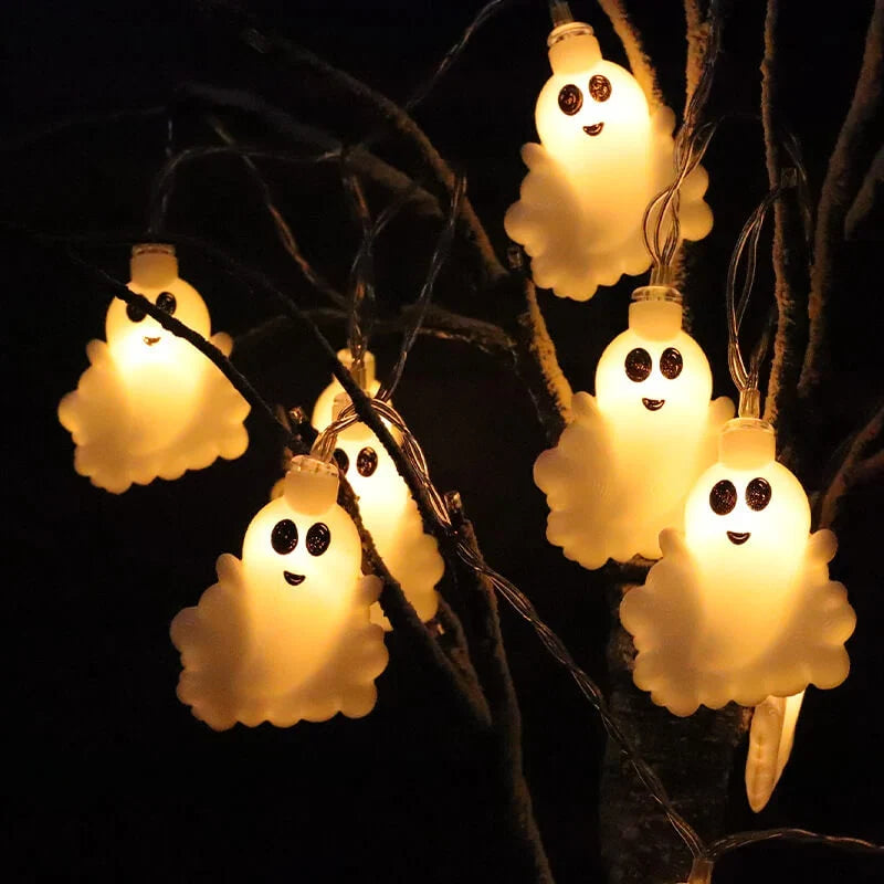 LED String Lights | Ghost Shades & Battery/USB Powered | Choice Of 3 Lengths