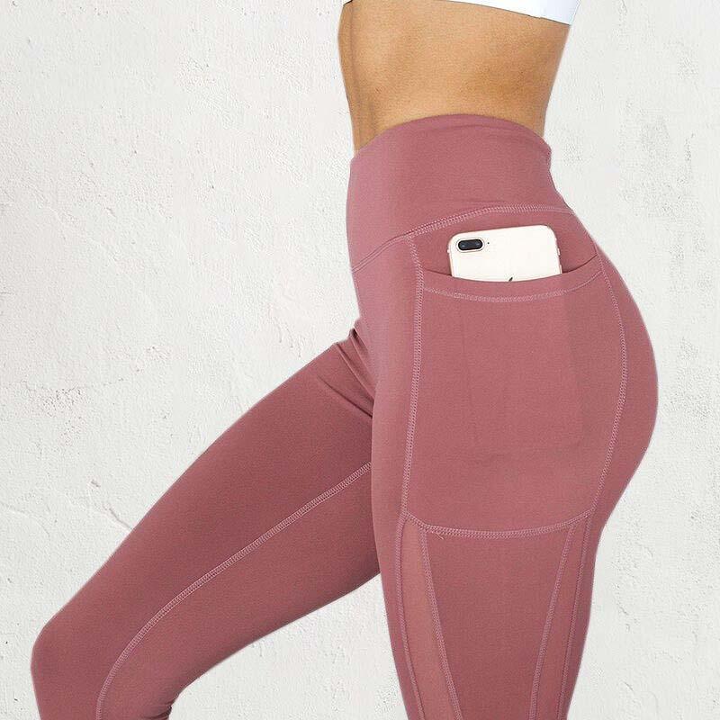 Women’s High-Waisted Gym Leggings with Side Pockets