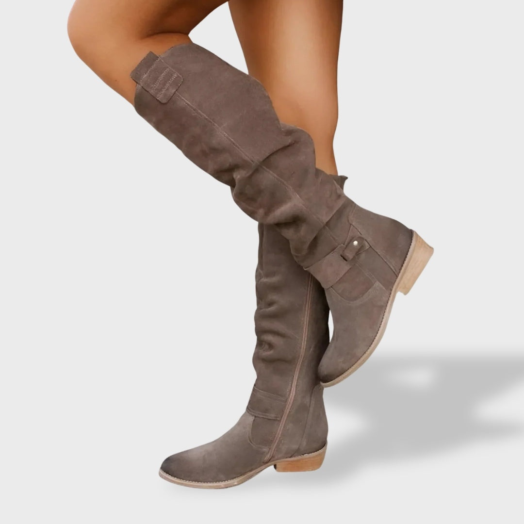 Sadie | Women's Suede Cowboy Boots Tall Western