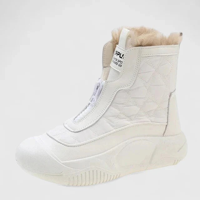 Cassidy | Women's Waterproof Winter Snow Boots Lined Flat Front Zip