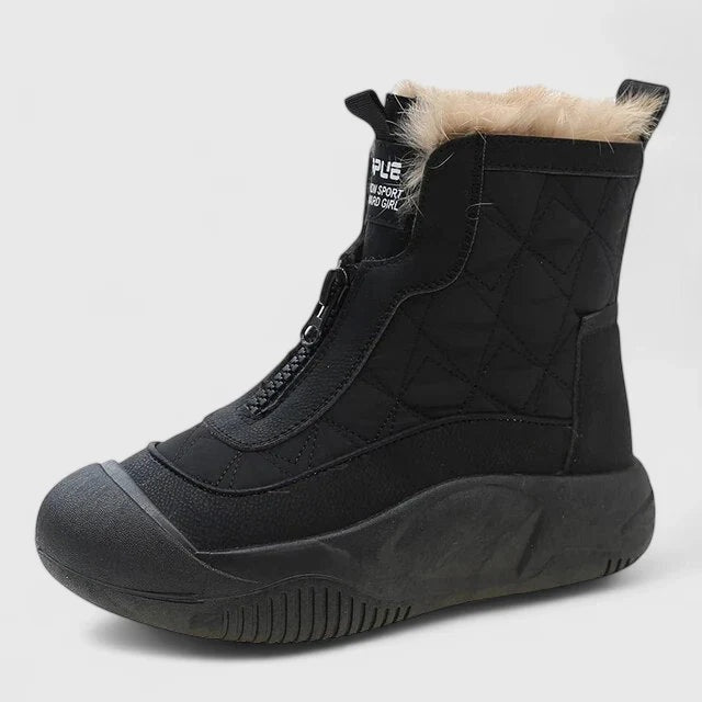 Cassidy | Women's Waterproof Winter Snow Boots Lined Flat Front Zip