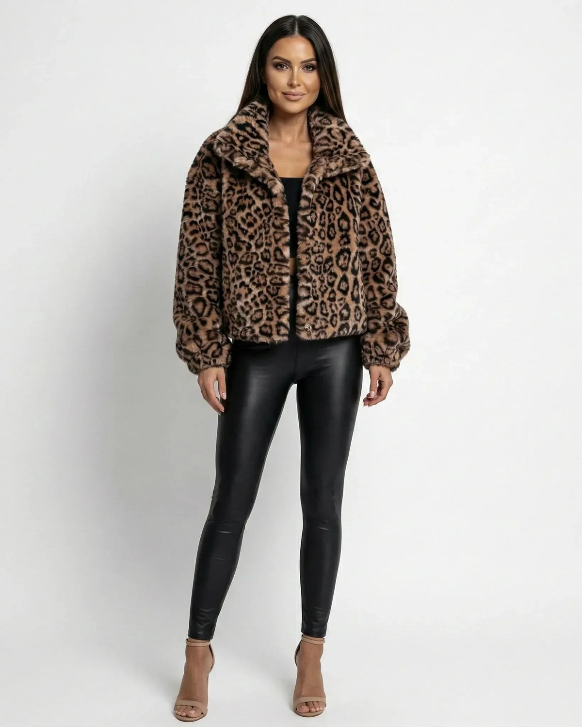 LEOPARD LUXE FAUX FUR JACKET