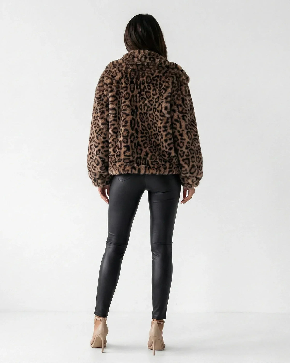 LEOPARD LUXE FAUX FUR JACKET