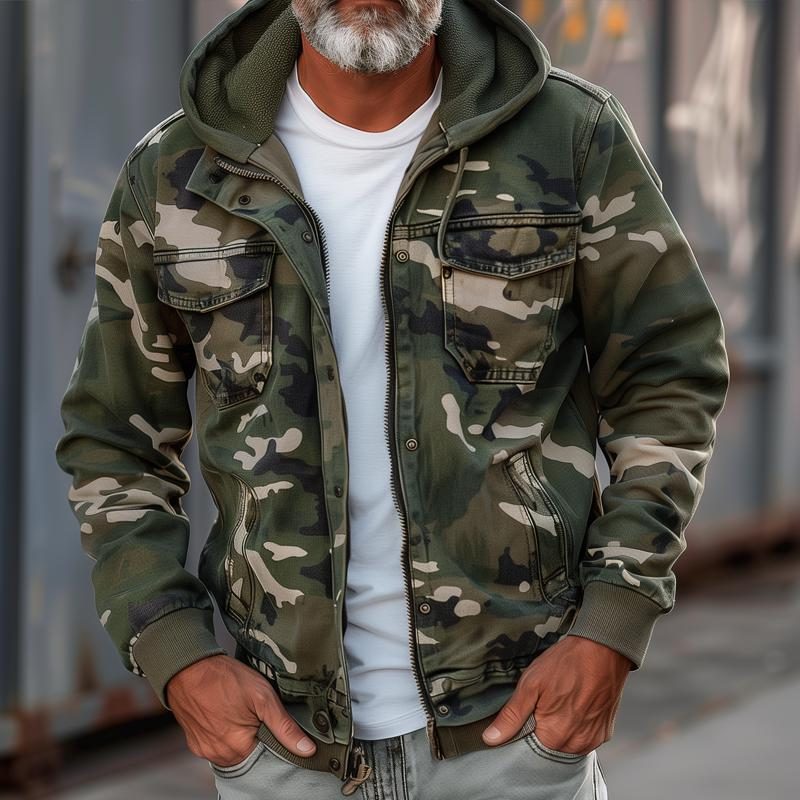 Leopold | Men's Zip-Up Hooded Cargo Jacket