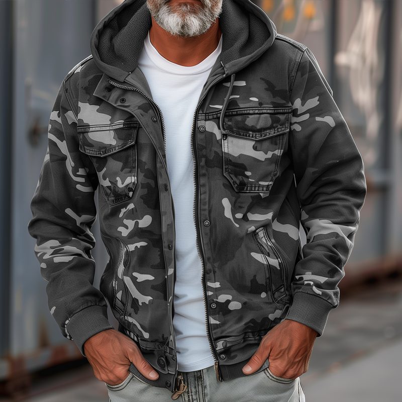 Leopold | Men's Zip-Up Hooded Cargo Jacket