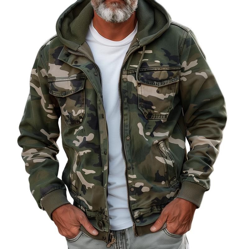 Leopold | Men's Zip-Up Hooded Cargo Jacket